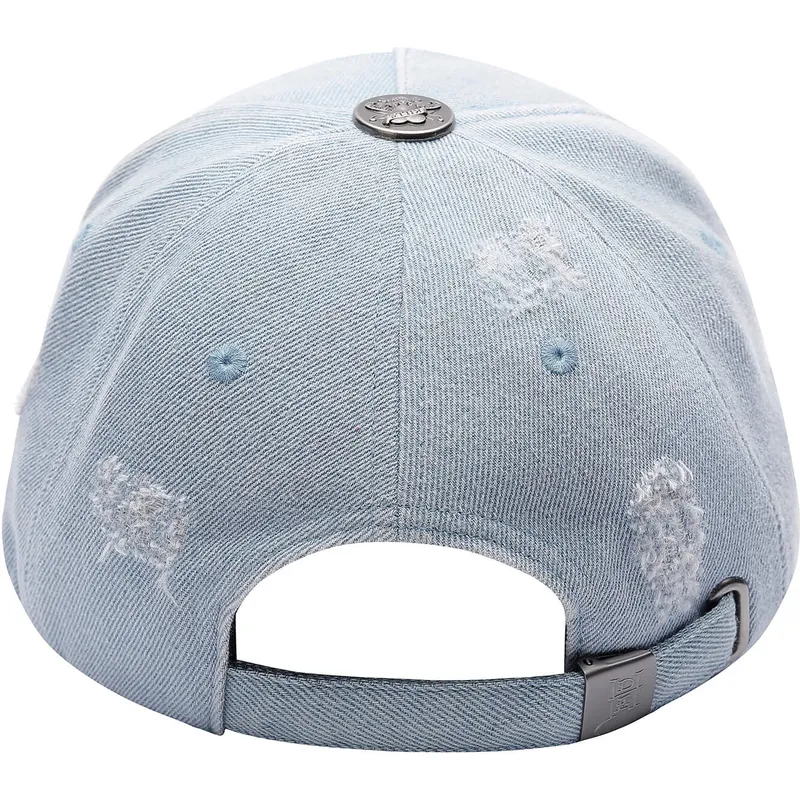 cepur-izliekta-zils-regulejams-denim-embossed-skull-no-ed-hardy