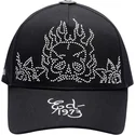 cepur-izliekta-melns-regulejams-flaming-skull-no-ed-hardy