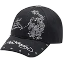 ed-hardy-verstellbare-schwarze-gebogene-kappe-lucky-dragon