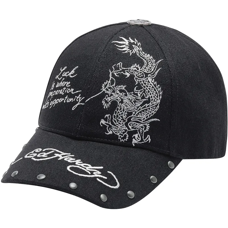 cepur-izliekta-melns-regulejams-lucky-no-ed-hardy
