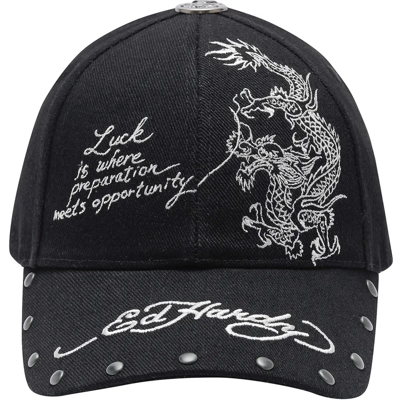cepur-izliekta-melns-regulejams-lucky-no-ed-hardy
