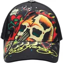 cepur-izliekta-melns-regulejams-skull-chopper-no-ed-hardy