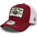rote-und-weisse-trucker-kappe-9forty-a-frame-vintage-pine-aged-lager-von-new-era