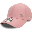 rosa-verstellbare-curved-cap-9forty-flawless-der-new-york-yankees-mlb-von-new-era