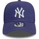 trucker-cap-violett-9forty-a-frame-league-essential-der-new-york-yankees-mlb-von-new-era