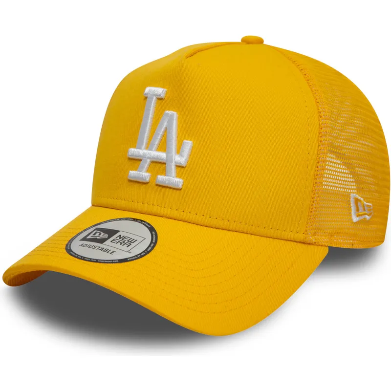 cepur-izliekta-truckeris-dzeltens-snapback-9forty-a-frame-league-essential-no-los-angeles-dodgers-mlb-no-new-era