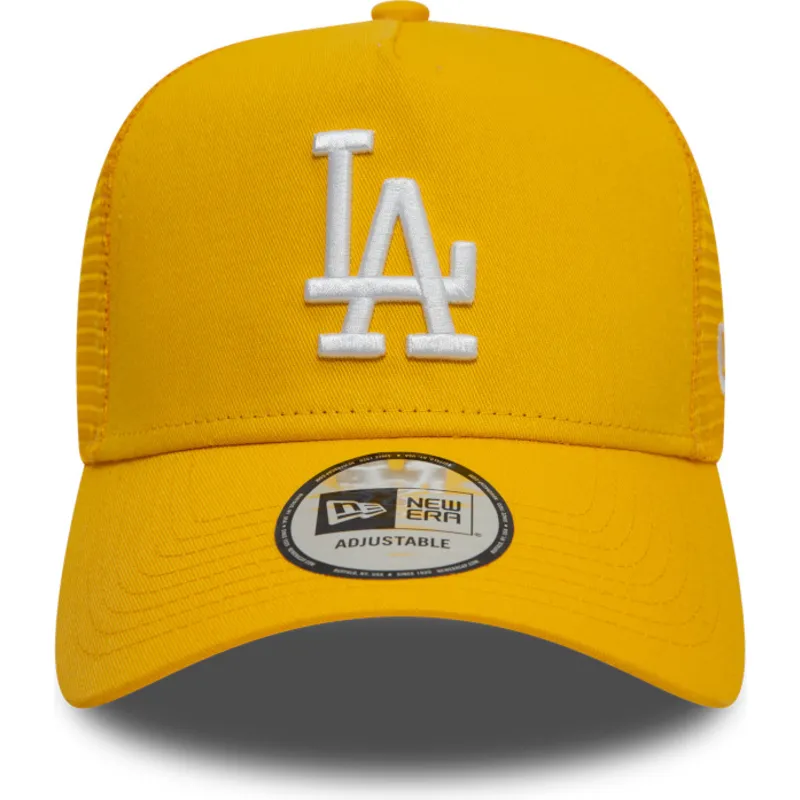 cepur-izliekta-truckeris-dzeltens-snapback-9forty-a-frame-league-essential-no-los-angeles-dodgers-mlb-no-new-era