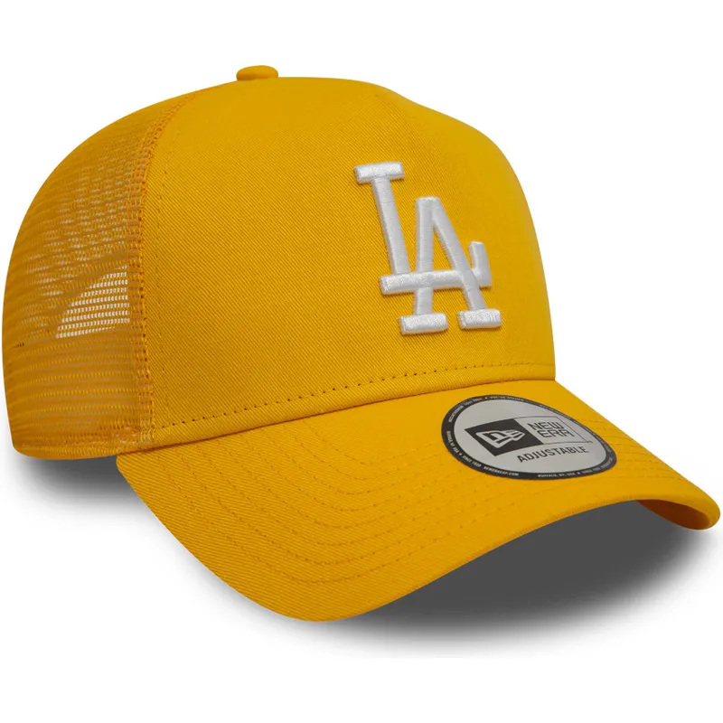 cepur-izliekta-truckeris-dzeltens-snapback-9forty-a-frame-league-essential-no-los-angeles-dodgers-mlb-no-new-era