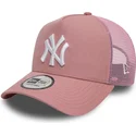cepur-izliekta-truckeris-roza-snapback-9forty-a-frame-league-essential-no-new-york-yankees-mlb-no-new-era