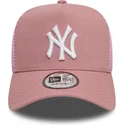 cepur-izliekta-truckeris-roza-snapback-9forty-a-frame-league-essential-no-new-york-yankees-mlb-no-new-era
