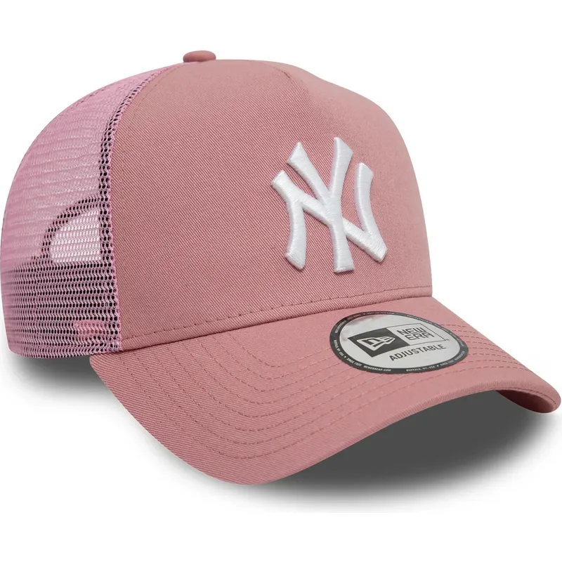 cepur-izliekta-truckeris-roza-snapback-9forty-a-frame-league-essential-no-new-york-yankees-mlb-no-new-era