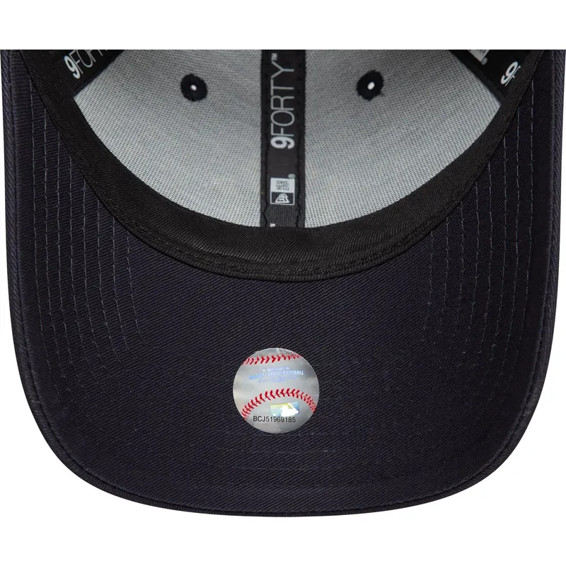 marineblaue-verstellbare-curved-cap-mit-goldenem-logo-9forty-metallic-der-new-york-yankees-mlb-von-new-era