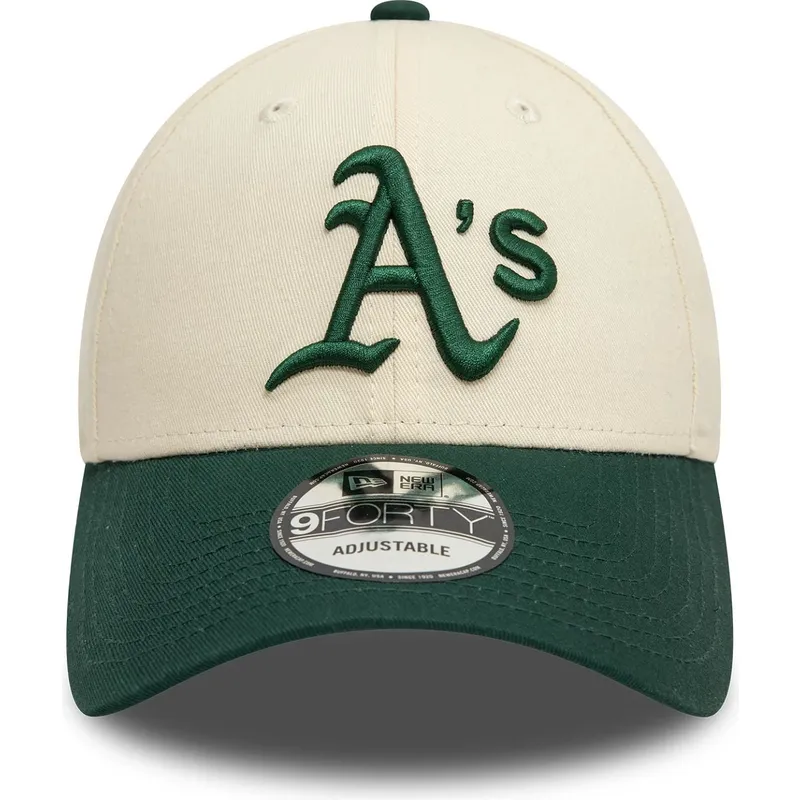 cap-izliekta-beige-adjustable-strap-9forty-colour-block-no-oakland-athletics-mlb-no-new-era