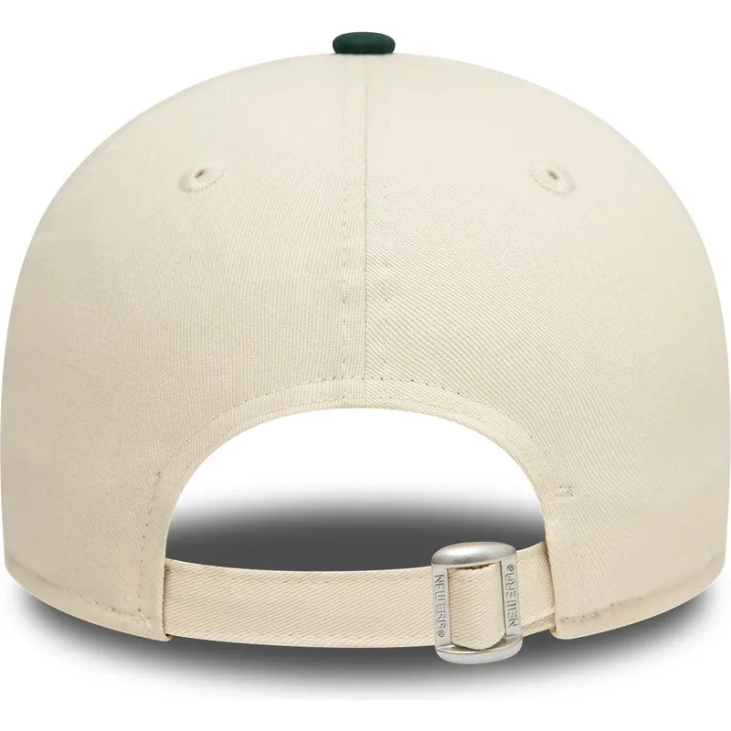 gorra-curva-beige-y-verde-ajustable-9forty-colour-block-de-oakland-athletics-mlb-de-new-era