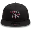 schwarze-snapback-kappe-mit-flachem-schirm-und-grauem-logo-9fifty-icon-der-new-york-yankees-mlb-snake-von-new-era