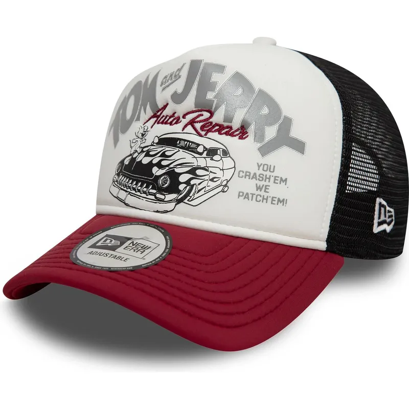 cepur-izliekta-truckeris-daudzkrasains-snapback-9forty-a-frame-no-tom-y-jerry-looney-tunes-no-new-era
