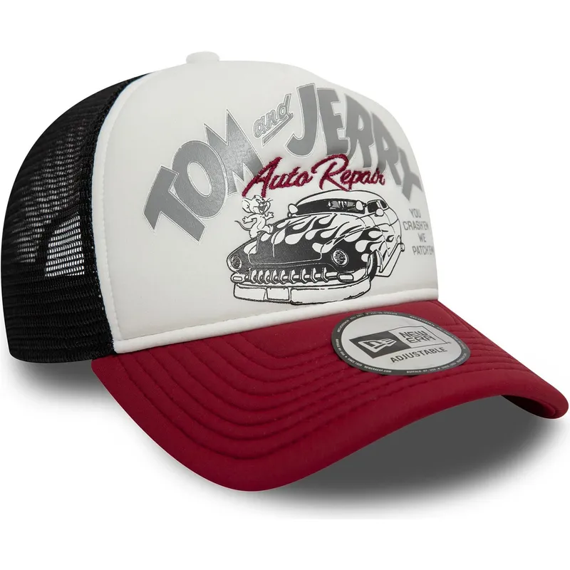 cepur-izliekta-truckeris-daudzkrasains-snapback-9forty-a-frame-no-tom-y-jerry-looney-tunes-no-new-era