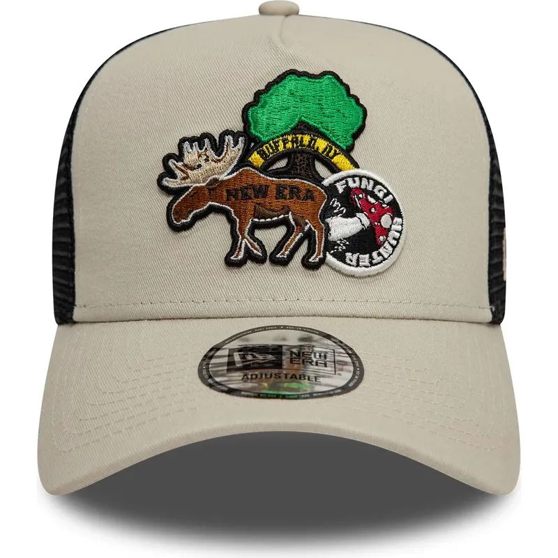 cepur-izliekta-truckeris-melns-snapback-9forty-a-frame-outdoor-patch-no-new-era