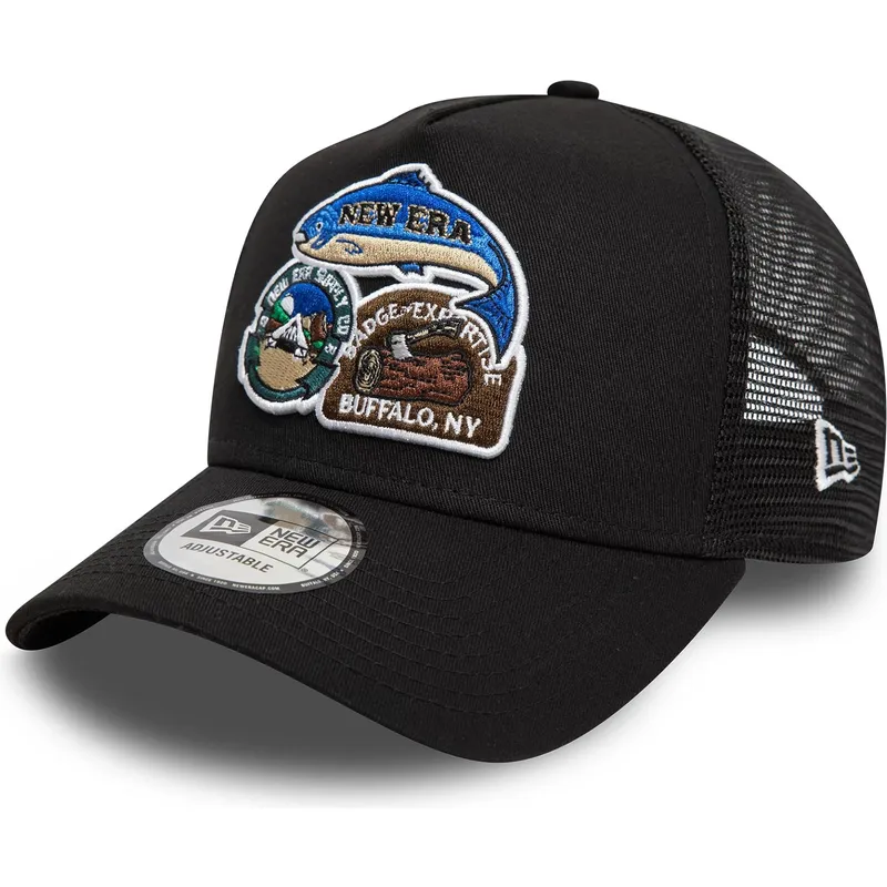 cepur-izliekta-truckeris-melns-snapback-9forty-a-frame-outdoor-patch-no-new-era