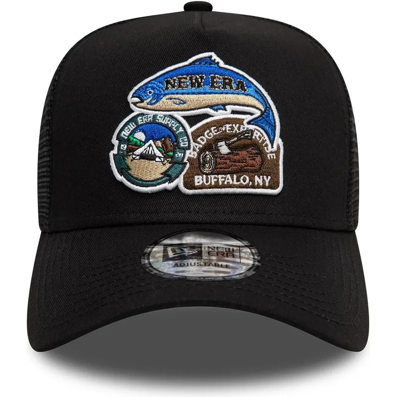 cepur-izliekta-truckeris-melns-snapback-9forty-a-frame-outdoor-patch-no-new-era