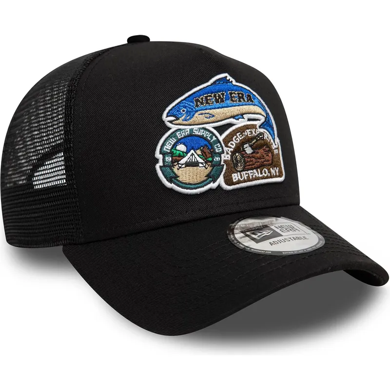 cepur-izliekta-truckeris-melns-snapback-9forty-a-frame-outdoor-patch-no-new-era