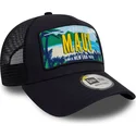 marineblaue-trucker-kappe-9forty-a-frame-license-plate-von-maui-cities-and-beaches-von-new-era