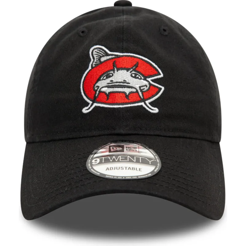 cepur-izliekta-melns-regulejams-9twenty-no-carolina-mudcats-milb-no-new-era