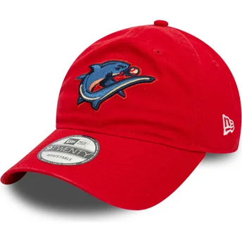 Cepur izliekta sarkans regulējama lente 9TWENTY no Clearwater Threshers MiLB no New Era