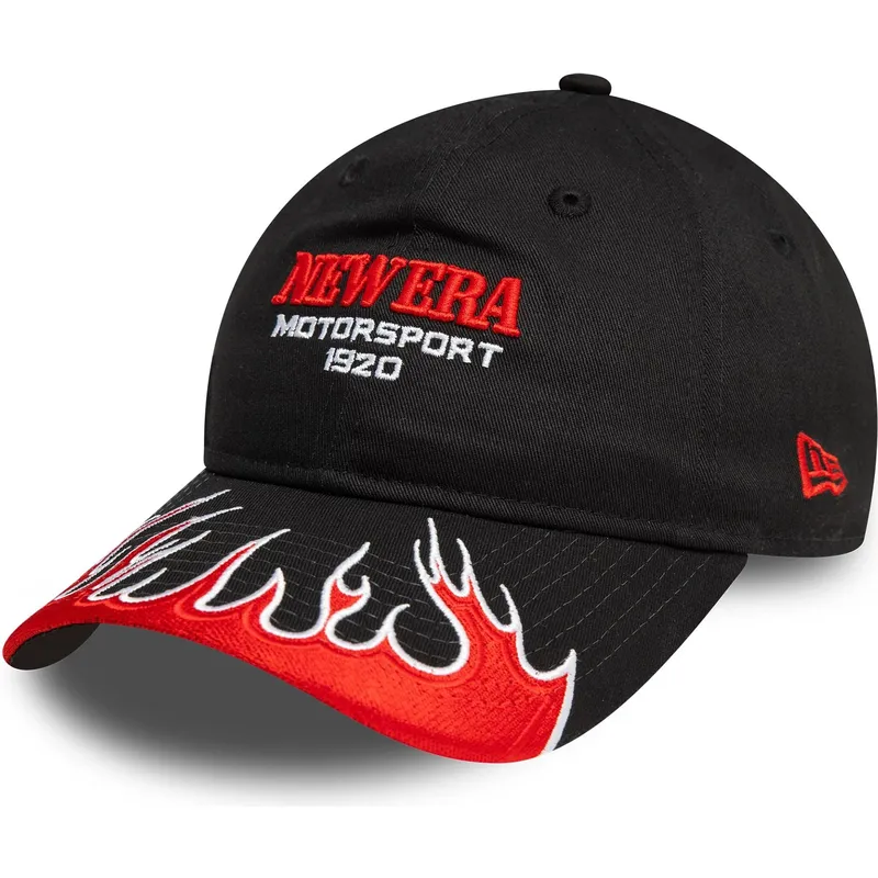 cepur-izliekta-melns-regulejams-9twenty-flame-visor-no-new-era
