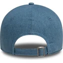 blaue-verstellbare-curved-cap-fur-damen-9forty-denim-icon-heart-der-los-angeles-dodgers-mlb-von-new-era