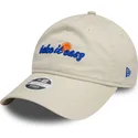cap-izliekta-beige-adjustable-strap-9twenty-no-take-it-easy-no-new-era