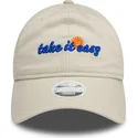 cap-izliekta-beige-adjustable-strap-9twenty-no-take-it-easy-no-new-era
