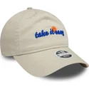 cap-izliekta-beige-adjustable-strap-9twenty-no-take-it-easy-no-new-era