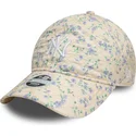 new-era-curved-brim-women-9twenty-floral-quilt-new-york-yankees-mlb-beige-adjustable-cap