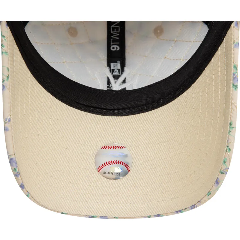 cepur-izliekta-bess-regulejama-lente-9twenty-floral-quilt-no-new-york-yankees-mlb-no-new-era