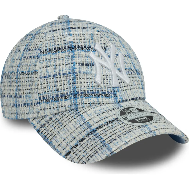 cap-izliekta-blue-adjustable-strap-9forty-tweed-no-new-york-yankees-mlb-no-new-era