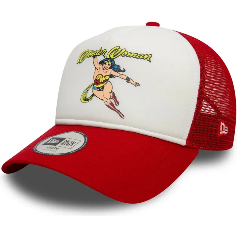 cepur-izliekta-truckeris-sarkans-snapback-berniem-9forty-a-frame-no-wonder-woman-dc-comics-no-new-era cepur-izliekta-truckeris-sarkans-snapback-berniem-9forty-a-frame-no-wonder-woman-dc-comics-no-new-era