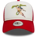 cepur-izliekta-truckeris-sarkans-snapback-berniem-9forty-a-frame-no-wonder-woman-dc-comics-no-new-era
