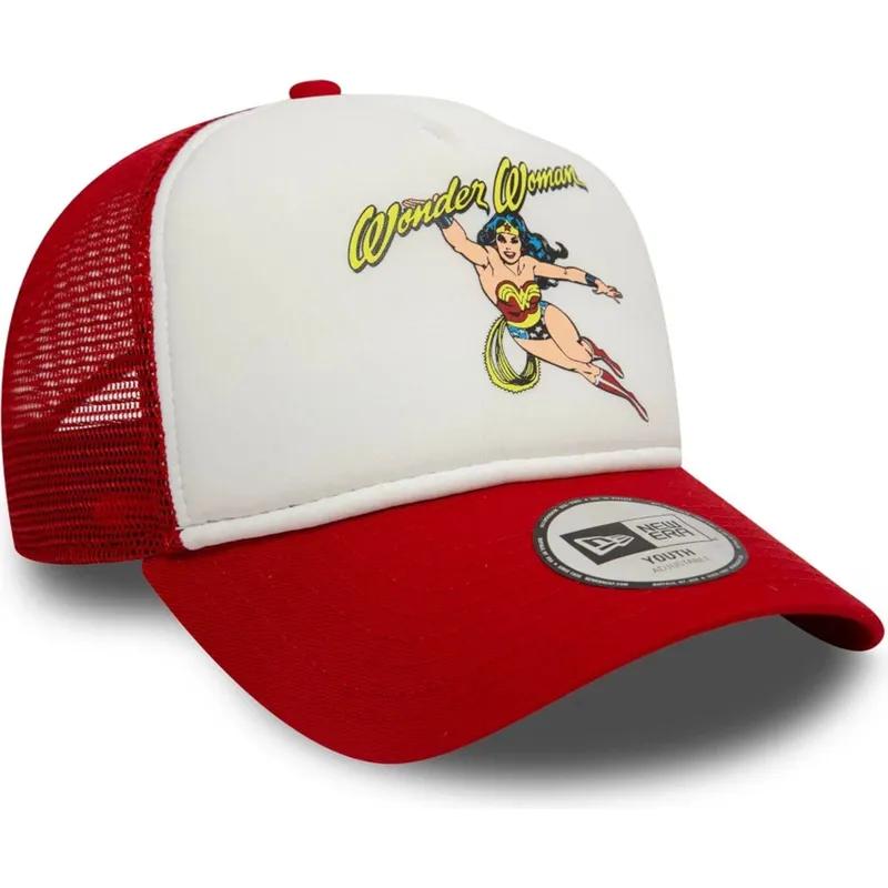 cepur-izliekta-truckeris-sarkans-snapback-berniem-9forty-a-frame-no-wonder-woman-dc-comics-no-new-era cepur-izliekta-truckeris-sarkans-snapback-berniem-9forty-a-frame-no-wonder-woman-dc-comics-no-new-era