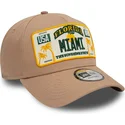 new-era-curved-brim-9forty-a-frame-license-plate-cities-and-beaches-miami-light-brown-snapback-cap