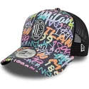 cepur-izliekta-truckeris-daudzkrasains-snapback-9forty-a-frame-grafiti-all-over-print-no-ac-milan-serie-a-no-new-era
