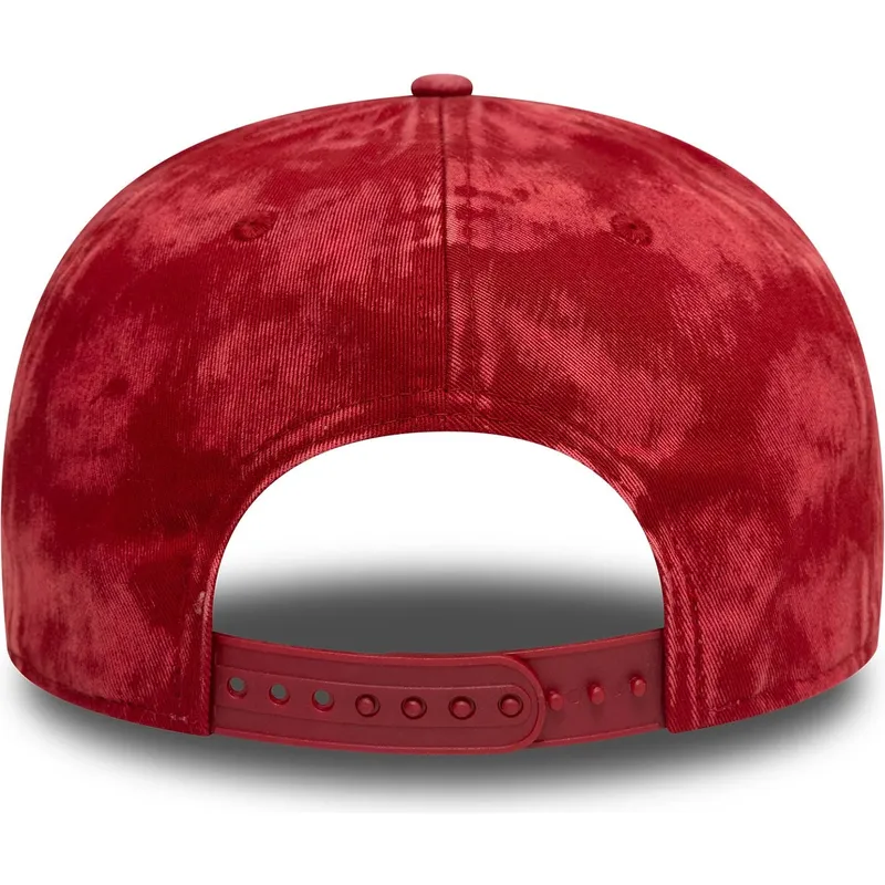 cepur-plakana-sarkans-snapback-9fifty-tie-dye-no-associazione-sportiva-roma-serie-a-no-new-era