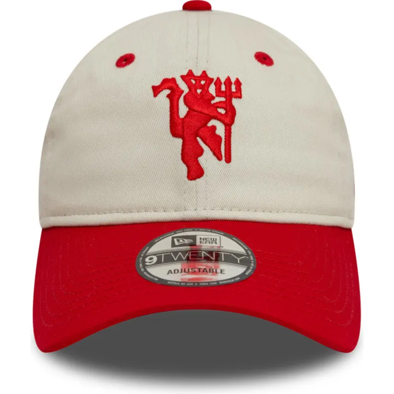 cepur-izliekta-sarkans-regulejams-9twenty-contrast-visor-no-manchester-united-football-club-premier-league-no-new-era