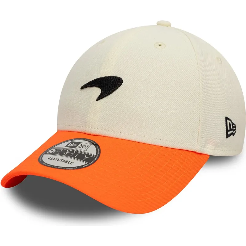 cepur-izliekta-oranzs-regulejams-9forty-contrast-visor-no-mclaren-racing-formula-1-no-new-era