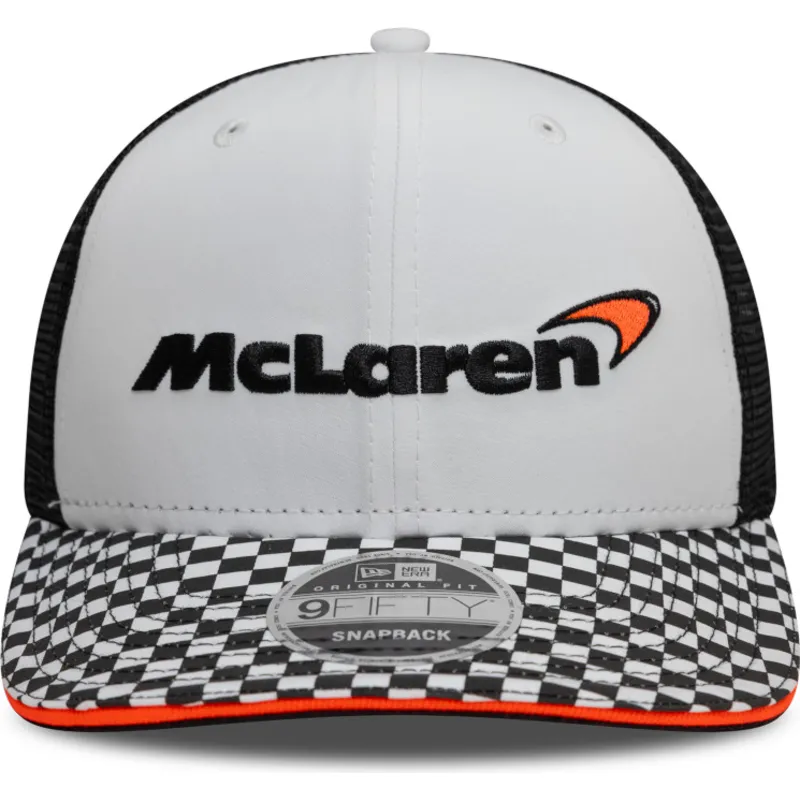 cepur-plakana-truckeris-melns-snapback-9fifty-checkered-visor-no-mclaren-racing-formula-1-no-new-era