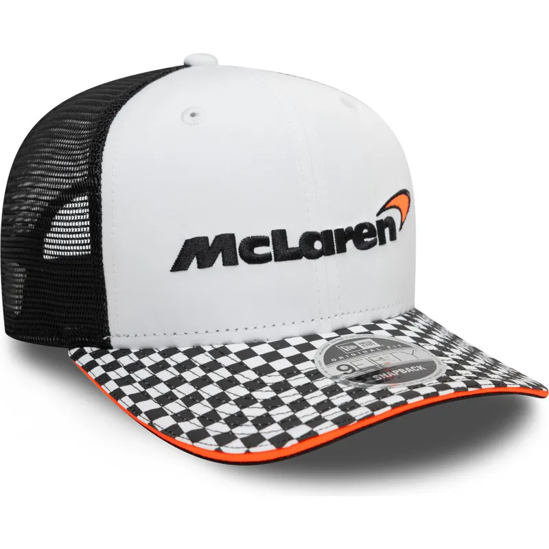 cepur-plakana-truckeris-melns-snapback-9fifty-checkered-visor-no-mclaren-racing-formula-1-no-new-era