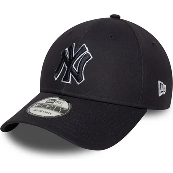 Cap izliekta navy blue adjustable strap 9FORTY Outline no New York Yankees MLB no New Era