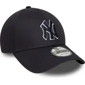 new-era-curved-brim-navy-blue-logo-9forty-outline-new-york-yankees-mlb-navy-blue-adjustable-cap