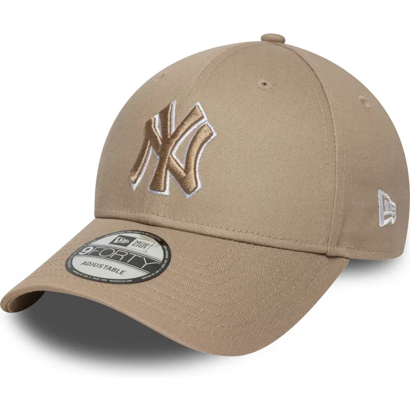 cap-izliekta-brown-adjustable-strap-claro-9forty-outline-no-new-york-yankees-mlb-no-new-era