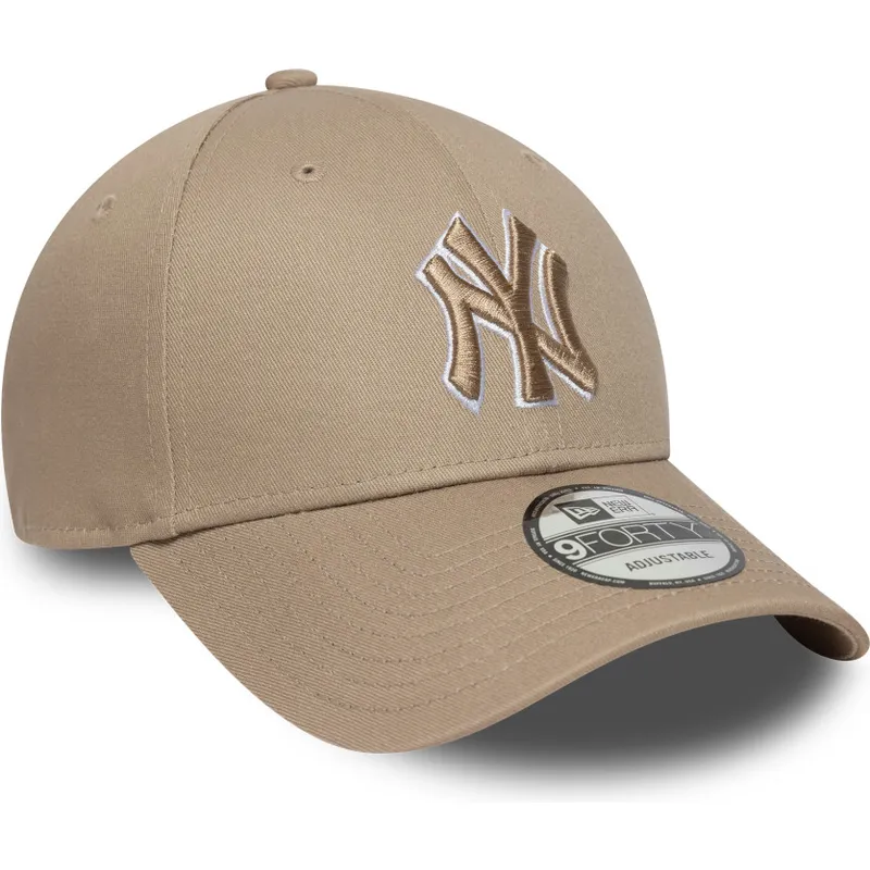 cap-izliekta-brown-adjustable-strap-claro-9forty-outline-no-new-york-yankees-mlb-no-new-era